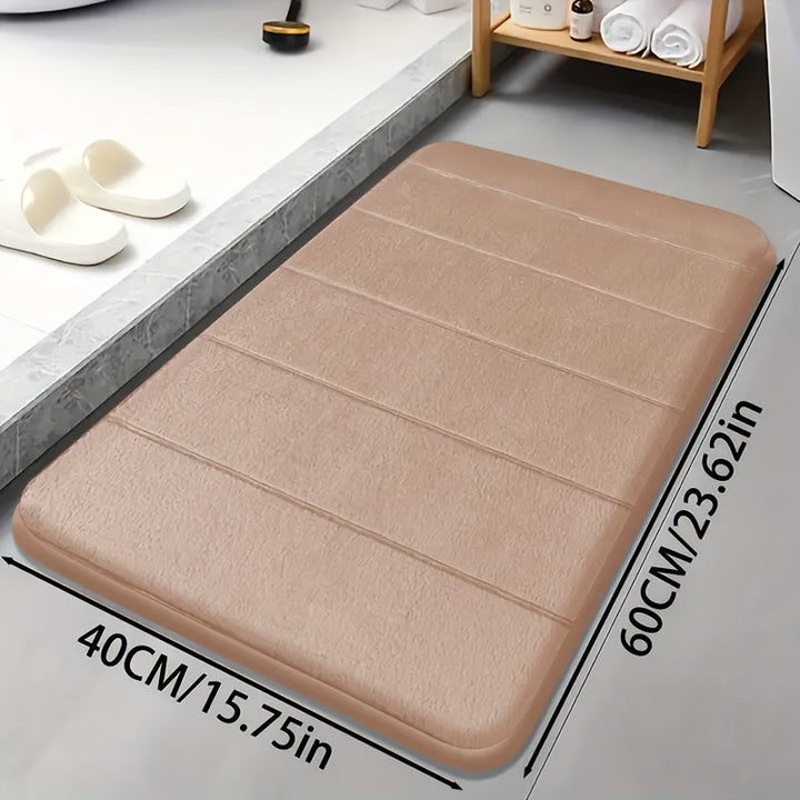 Alfombra de Baño Antideslizante a Rayas - Lavable a Máquina, Suave Vellón de Coral, Perfecta para Sala de Estar, Dormitorio y Pasillo, 1pc, Baño