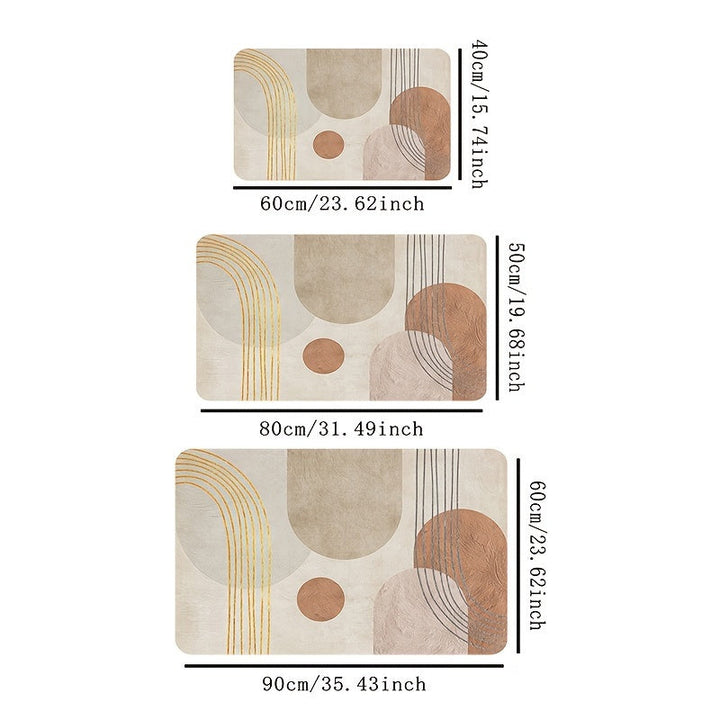 Alfombra de Puerta Antideslizante de Lujo - Súper Absorbente, Alfombra de Poliéster Suave para Baño, Dormitorio, Sala de Estar y Entrada - Lavable a Máquina