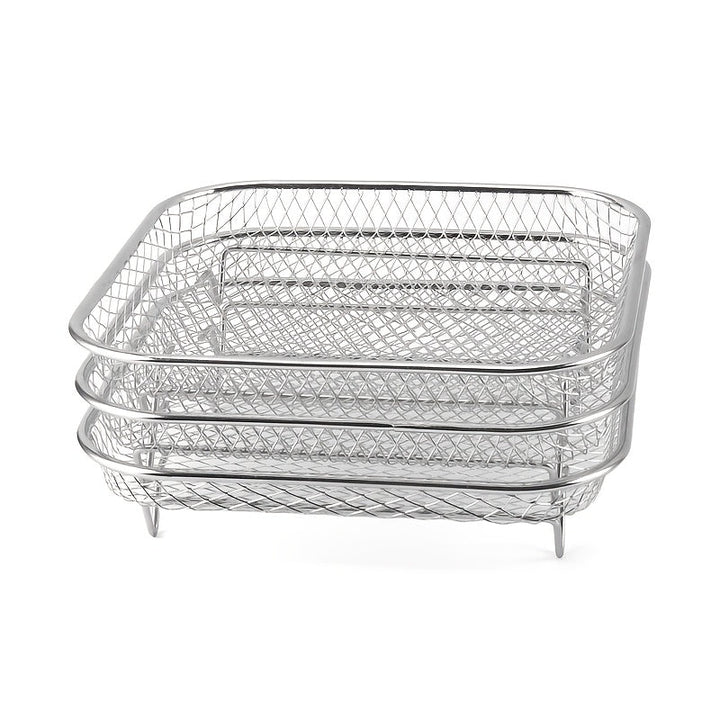 Red de Parrilla de Acero Inoxidable con Pies, Cesta de Parrilla para Freidora de Aire y Horno, Accesorios para Hornear y Secar, Drenaje de Parrilla
