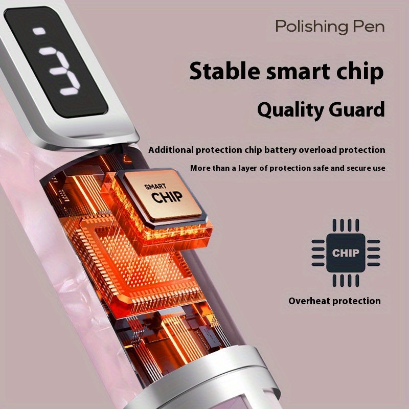 Juego de limas de uñas recargables por USB con 18 cabezales de pulido, herramienta portátil de manicura y pedicura eléctrica, batería de litio duradera y sin olor, incluye lima de uñas y empujador, esencial para salón en casa, regalo de cumpleaños para m