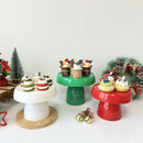Set de 3 soportes para cupcakes de plástico ABS - Exhibidor de postres en forma de hongo para bodas, cumpleaños, fiestas, Navidad y decoración de Halloween