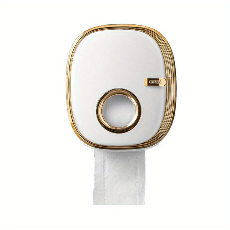 Portarrollos de papel higiénico autoadhesivo para pared con caja de almacenamiento, dispensador de rollo de papel higiénico de plástico para baño, contenedores de almacenamiento de papel higiénico