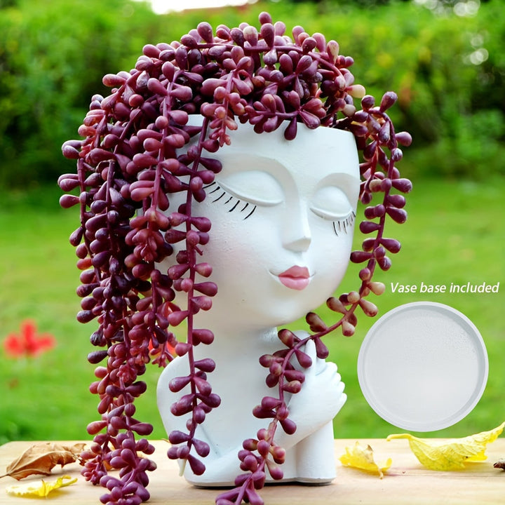 1 Florero Creativo De Resina, Maceta Decorativa Para El Hogar, La Oficina, La Sala De Estar, Jarrón, Jardín, Balcón, Maceta De Flores