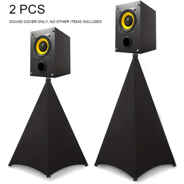 2 Juegos de Fundas para Soportes de Altavoces, Falda de Tripode para DJ con Bolsa de Viaje, Adecuado para Altavoces/Luz y Actuaciones en Escena, Bodas y Eventos de Banquete