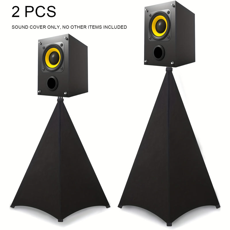 2 Juegos de Fundas para Soportes de Altavoces, Falda de Tripode para DJ con Bolsa de Viaje, Adecuado para Altavoces/Luz y Actuaciones en Escena, Bodas y Eventos de Banquete