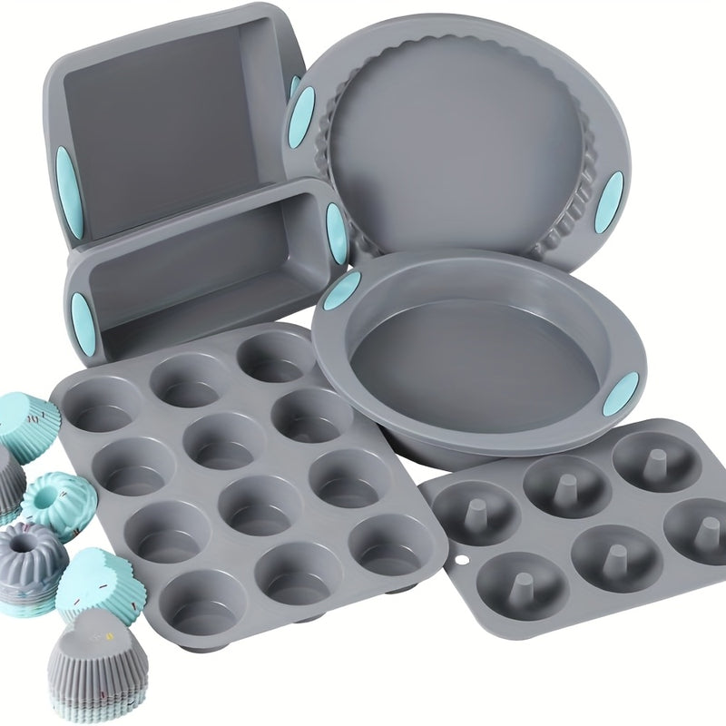 Molde de Silicona para Hornear - Antiadherente, Resistente al Calor, Moldes Multiusos Adecuados para Tartas, Galletas y Tostadas - Herramientas de Repostería Navideñas y Diarias - Bandeja de Pastel Duradera Antiadherente