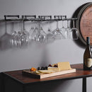 3 piezas, Portavasos colgantes de vino tinto Copa colgante invertida Soporte de copa colgante para el hogar Soporte de copa de vino de una sola fila Copa de vino tinto de 30 cm