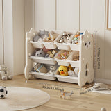 Armario de Pared Plástico Blanco con Cajones y Estantes Multinivel - Organizador de Alta Capacidad para Peluches, Libros, Muebles de Sala, Diseño Divertido