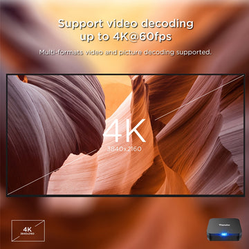 TUOGTCI Android Mini TV Box con procesador Allwinner H313 de 4 núcleos, Android 10.0, 4K Ultra HD a 60 FPS, diseño compacto para ahorrar espacio, control remoto, USB, resolución de 720p, negro