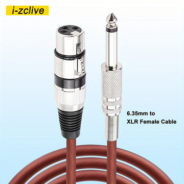 Cable de Audio i-zclive de 6.5mm a XLR, Cable de Audio Macho de 6.35mm a Hembra XLR, Cable de Audio Macho de 6.35mm a Hembra XLR para Micrófono, Cable de Audio XLR de Aleación de Zinc y Aluminio, Cable de Audio Mono de 6.5mm, Cable de Audio para Conectar