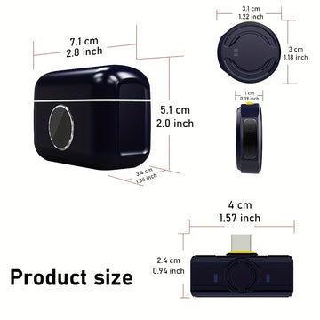 Sistema profesional de micrófono de solapa inalámbrico con reducción de ruido, receptor USB-C, ideal para grabación de video, entrevistas y reuniones | Cancelación de ruido de alta calidad, sistema de audio inalámbrico