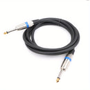 Cable de audio profesional i-zclive Mono 6.35mm a 6.35mm, doble capa blindada de cobre libre de oxígeno, carcasa de aleación de zinc, conectores bañados en oro, conector redondo macho a macho de 1/4" TS para guitarra eléctrica, bajo, altavoces - Cable Et