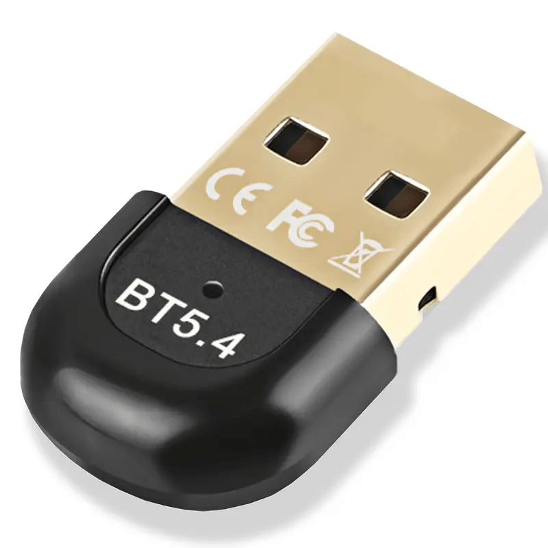 Adaptador sin varillas USB 5.4 sin Controladores, Transceptor para Computadora de Escritorio y Audífonos, Compatible con Conexión Simultánea de 7 Dispositivos, Plug-and-Play