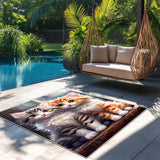 Alfombra de Lujo Seven Deer - 853gsm, Antideslizante y Lavable a Máquina para Interior/Exterior, Extra Grande para Sala, Patio o Caravana - Diseño Bohemio, Material de Alta Calidad, Fácil Limpieza, Suelo Versátil, Ideal para Camping e Interiores