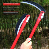 Tijeras de jardín plegables portátiles de metal de alta resistencia - Mango ergonómico rojo y negro para césped, jardín, trigo, arroz, corte y cosecha de granos de trigo, tijeras de jardín plegables, diseño ergonómico, construcción sólida