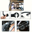 Nueva y mejorada gancho de asiento de coche multifuncional de acero inoxidable - Plegable, adecuado para abrigos y bolsas de embalaje de trajes, bolsas de snacks, compatible con la mayoría de sedanes y SUVs.