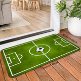 Alfombra para Sala de Estar 1PC, Alfombra con Diseño de Estadio de Fútbol Impreso, Suave y Antideslizante de Poliéster para Entradas, Pasillos, Balcóns, Decoraciones del Hogar
