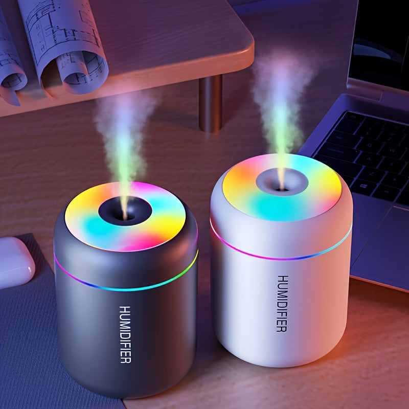 Humidificador portátil mini, humidificador de escritorio USB, adecuado para coches, oficinas, dormitorios, con 2 modos de niebla
