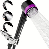 Cabezal de ducha ajustable con filtro, 3 niveles, montaje en pared, experiencia de lluvia, plástico azul, accesorio para grifo, ideal para decoración de baño en Navidad y Halloween, accesorios para ducha