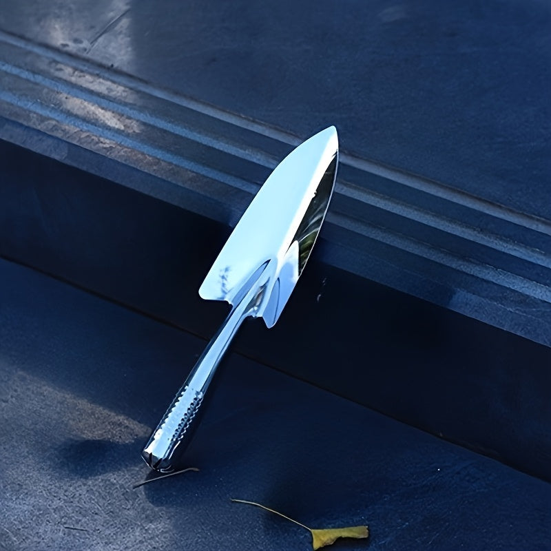Paleta de Jardín de Acero Inoxidable con Marcas de Medición – Ideal para Plantar, Deshierbar y Cavar, Herramienta Esencial para el Jardinería en Casa. Mango Ergonómico y Diseño Duradero para una Asistencia Práctica y Considerada