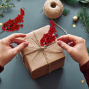 10 tallos de bayas artificiales rojas vibrantes - Ideal para decoración de árbol de Navidad y fiestas, no requiere energía