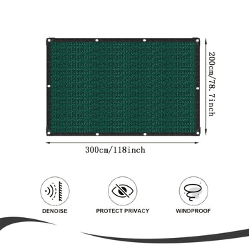 Malla de privacidad 90% con protección UV - Cubierta de PVC con ojales y clips de fijación para jardín, patio, terraza, decoración interior/exterior