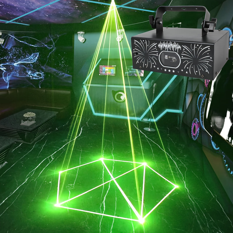 Luz de Animación de Haz RGB de 500mW con Control Remoto - Proyector Profesional para Fiestas de DJ y Escenario, Activado por Sonido, Ideal para Karaoke, Discotecas, Bodas, Halloween, Navidad y Decoraciones del Black Friday