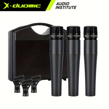 Set de 3 micrófonos dinámicos profesionales X-Duomic SM57