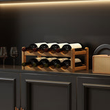 Estantería para Botellas de Vino Tinto en Capas y Separadas, Capacidad para 6/8/9/12/16 Botellas, 2/3/4 Niveles, Requiere Montaje