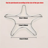 1 pieza, soporte de olla ajustable de acero inoxidable, estante de forma estrellada antideslizante para estufa de gas, soporte seguro para utensilios de cocina, se adapta a bases redondas puntiagudas y planas, accesorio de estufa para cocina, accesorio d