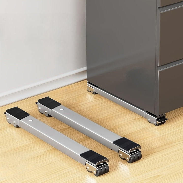 2 Piezas de Soporte Móvil Ajustable para Electrodomésticos con Ruedas, Base Grande para Nevera, Lavadora y Secadora con Frenos y Almohadillas Antideslizantes de Goma, Resistente a Carga, Ideal para Armario o Mesita de Noche