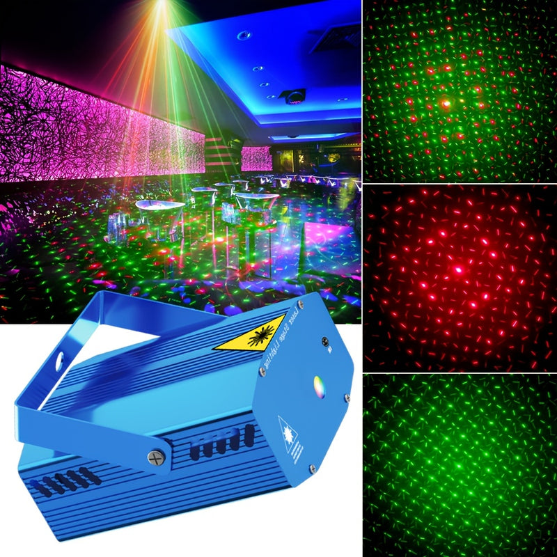 2 luces láser, control de iluminación por sonido, efecto estrellas, haz de línea, luz para fiestas, discoteca, karaoke, ideal para iluminación de interiores, habitación, sala, bandas