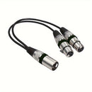 Cable Divisor XLR de Aleación de Zinc Premium - Macho a Hembra, Conector 1-a-2 para Consolas de Mezcla, Micrófonos, Altavoces y Más - Disponible en Rojo, Verde, Azul, Amarillo, Negro