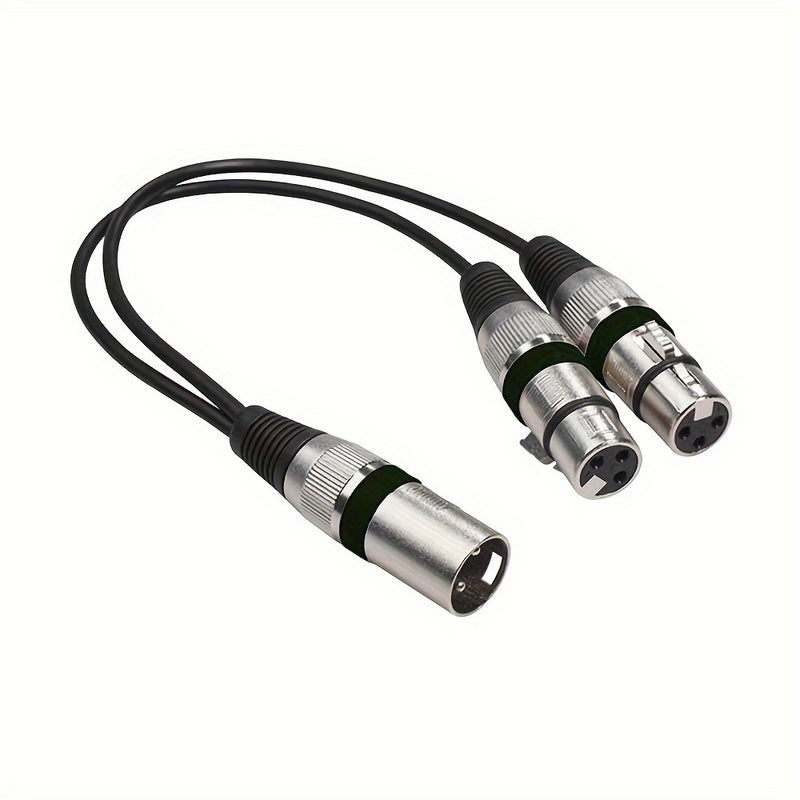 Cable Divisor XLR de Aleación de Zinc Premium - Macho a Hembra, Conector 1-a-2 para Consolas de Mezcla, Micrófonos, Altavoces y Más - Disponible en Rojo, Verde, Azul, Amarillo, Negro