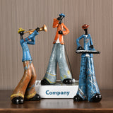 1 Pieza, Figuras De Banda De Jazz De Resina, Estatuas De Músicos Vintage, Decoración Artística Para Sala De Estar, Estantería, Soporte De Tv, Gabinete De Vinos, Decoración Del Hogar