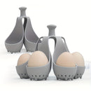 1pc Vaporera de Silicona Resistente a Altas Temperaturas con Mangos Ergonómicos y Agujeros de Ventilación - Segura para Alimentos, Portátil para Cocina en Casa, Camping, Desayuno Familiar, Herramienta de Cocina Compacta, Diseño Perforado