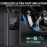Compresor de aire digital portátil, inflador de llantas, ideal para autos, motocicletas y bicicletas