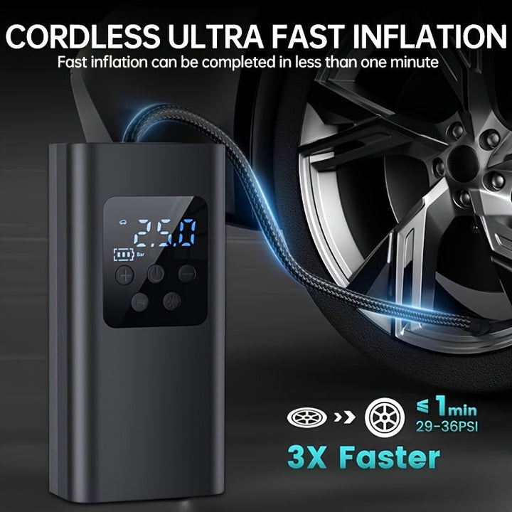 Compresor de aire digital portátil, inflador de llantas, ideal para autos, motocicletas y bicicletas