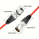 Cable de Audio XLR Premium i-Zclive - Aleación de Zinc con Cierres a Presión, Cable de Micrófono Balanceado de 3 Pines Macho a Hembra, Rojo con Conectores Negros para Estudio, Preamplificadores, Sistemas de Altavoces y Estaciones de Radio