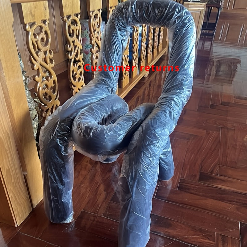 Silla Apilable de Acero Azul Chic con Respaldo - Versátil y Elegante para Decoración de Dormitorio, Oficina o Sala de Estar