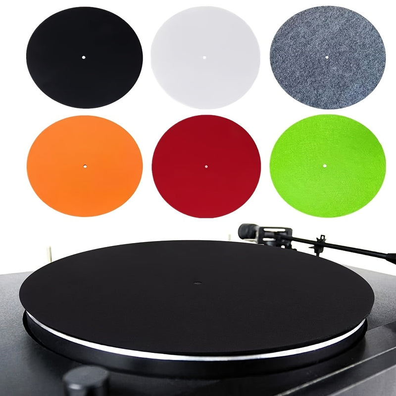 1 pieza de tapete de disco para giradiscos, nuevo tapete de color sólido impreso digital con suela antideslizante para discos de vinilo.