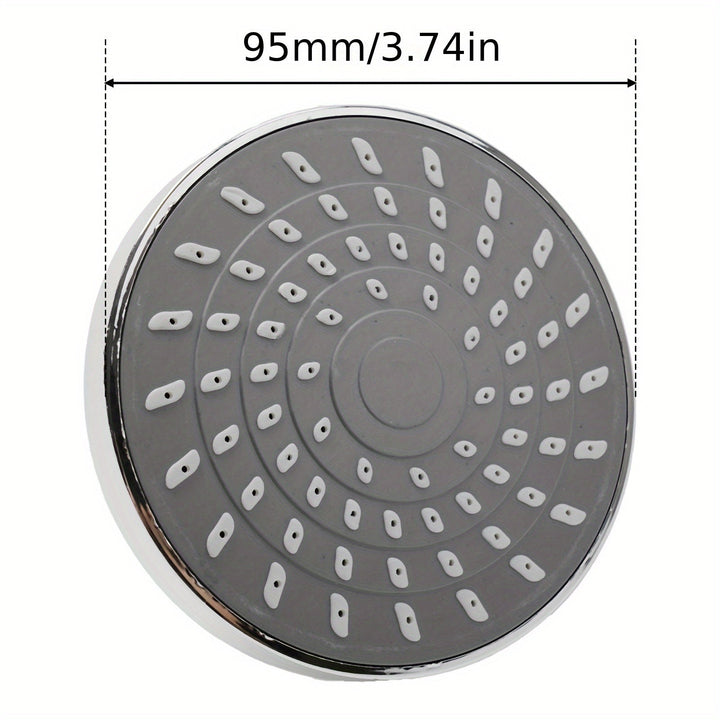 Cabezal de ducha ajustable de lluvia montado en la pared - Grifo de baño portátil giratorio de 360° con varios modos de aspersión, resina ABS duradera y acabado cromado para encierros de ducha modernos, boquilla de alta calidad, instalación sin taladro,