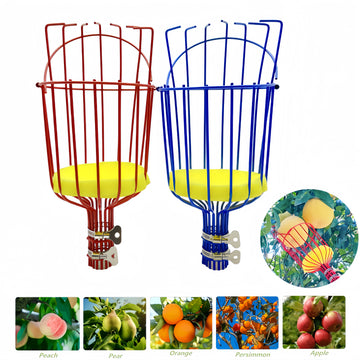 Herramienta de Garra para Recolectar Frutas en Altitud - Cesta de Jardín Metálica para Melocotones, Peras y Naranjas - No Necesita Energía, Esencial para el Mejoramiento del Hogar
