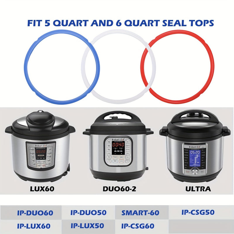 Anillo De Sellado De PC Para InstaPot De 6 Qt - Anillos De Sellado De Silicona De Repuesto Para Olla A Presión Programable IP De 6 Cuartos - Reemplazos De Goma De Insta-Pot Y Accesorios De Insta Pot Que Se Ajustan A Modelos De 5QT Y 6QT