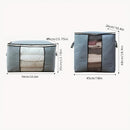 1 Bolsa De Almacenamiento Grande Organizador De Ropa Con Asa Reforzada, Contenedores De Almacenamiento Para Ropa De Cama, Edredones, Ropa, Armario, Ventana Transparente, Cremalleras Resistentes