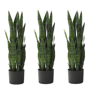 3-6 Pack Planta Artificial Sansevieria, Plástico Graptosedum Planta de Culebra para Decoración Interior y Exterior, Planta de Piso de Verde Falso para Hogar, Oficina, Aniversario, Navidad, Pascua, Día de San Patricio, Día de San Valentín, Muharram/Año Nu
