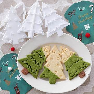 Molde de galletas de árbol de Navidad estilo nórdico - Herramienta de repostería DIY de plástico para galletas caseras, perfecta para Navidad, Acción de Gracias, Día de San Valentín y Día de la Madre, esenciales para la repostería festiva | Moldes decora