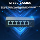 Interruptor POE Gigabit de 1000M 10G Boardband Velocidad rápida 5 Puertos Gigabit Ethernet Switch Hub para cámaras CCTV 10/100/1000M RJ45 IEEE802.3ATAF 30W POE Plus Interruptor de red POE