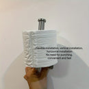 Soporte para papel higiénico de acero inoxidable plateado con base cuadrada, montaje adhesivo y sin perforaciones, soporte para rollo de papel de baño, soporte para toallas de papel