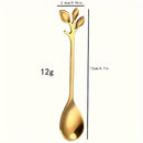 30 piezas, Cucharas de Café de Acero Inoxidable Dorado, Cucharas Creativas, Cucharas para Mezclar Café